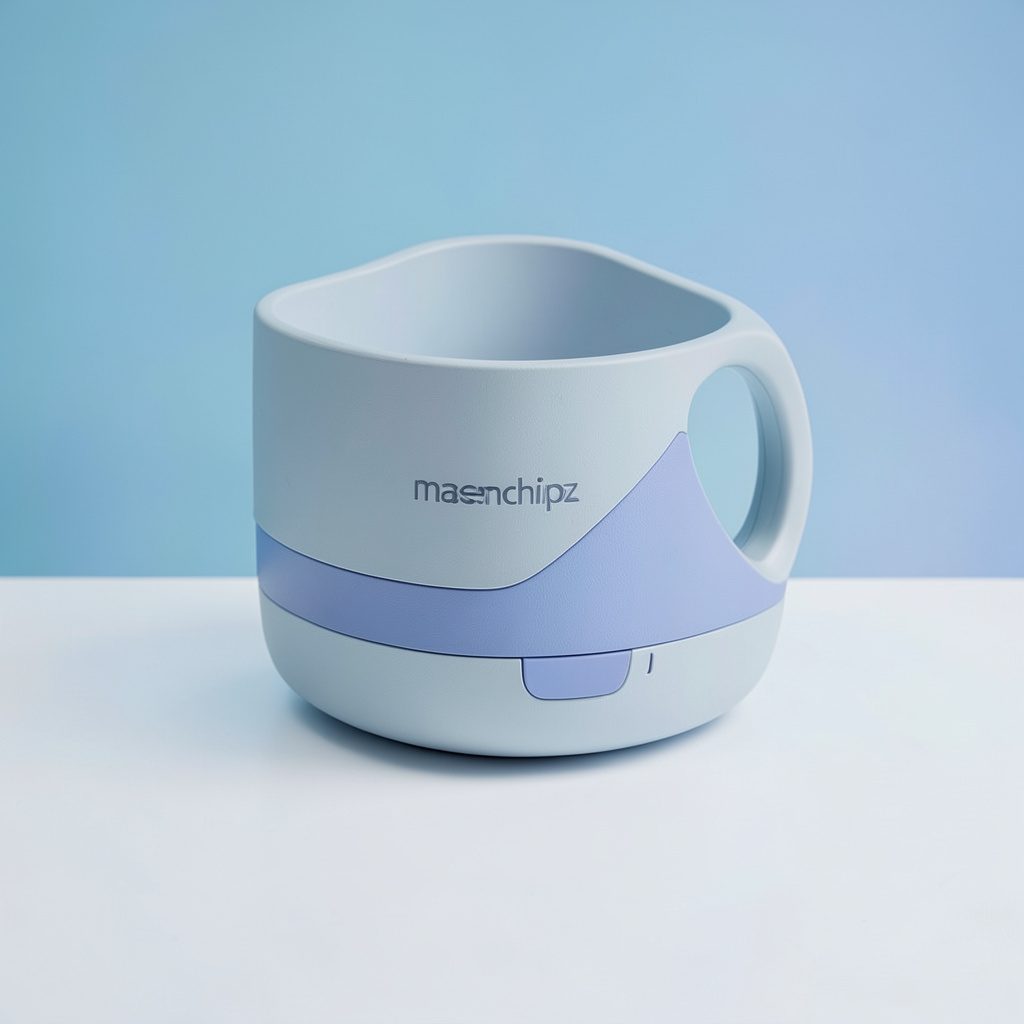 Up-close smartphone wallpaper in soft blue tones with abstract layered shapes, calm modern mood